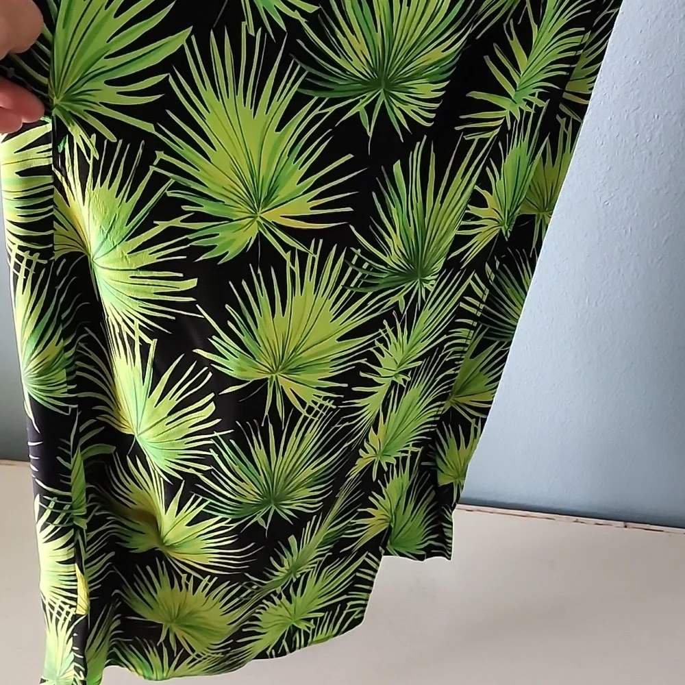 August Hale Vintage Silk Tropical Palm Print Maxi Dress Womens Sz 6 L53" - Picture 3 of 6